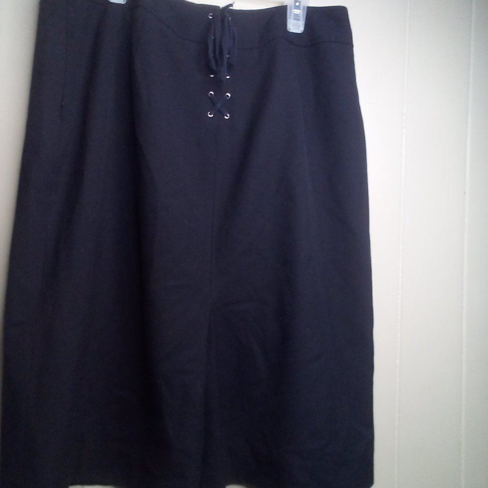 Ann Taylor Skirt 8 Straight Pencil Business Career Black - Picture 6 of 14